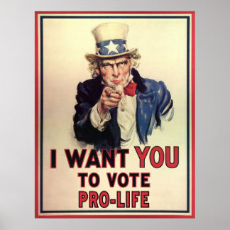 Póster Vota a favor de la vida