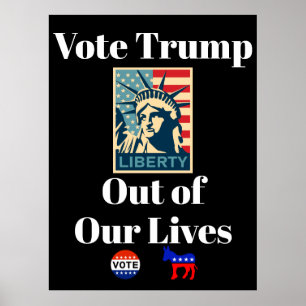 Póster Vota a Trump sin nuestro Poster de vidas