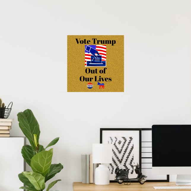 Póster Vota a Trump sin nuestro Poster de vidas (Oficina en casa)