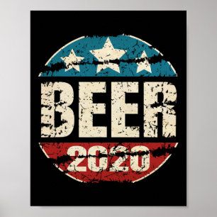 Póster Vota Cerveza Divertida Alcohol Anti Trump Biden Vo