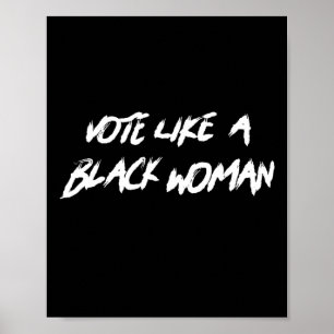 Póster Vota como una mujer negra Juneteenth Mes de la his