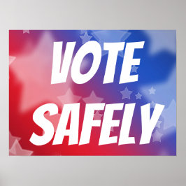 Póster Vota de manera segura