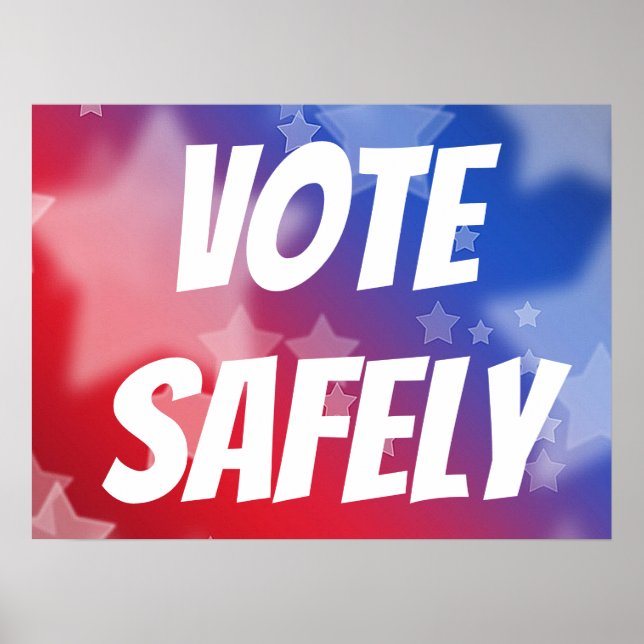 Póster Vota de manera segura (Frente)