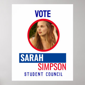 Póster Vota para Presidente de la Clase: Elección del Con