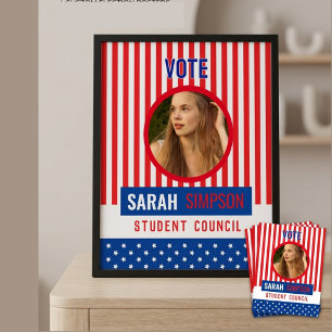 Póster Vota para Presidente de la Clase: Elección del Con