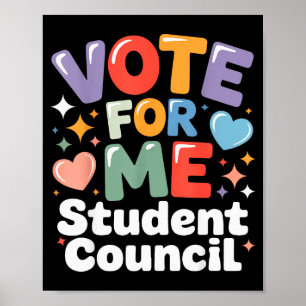Póster Vota por mí Ambiente del Consejo Estudiantil Elecc