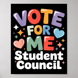 Póster Vota por mí Vibraciones del Consejo Estudiantil El