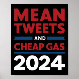 Póster Vota Tweets Malvados Y Gasolina Barata Pro Trump R