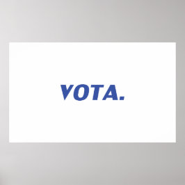 Póster Vota vota en español blanco blanco y moderno polít