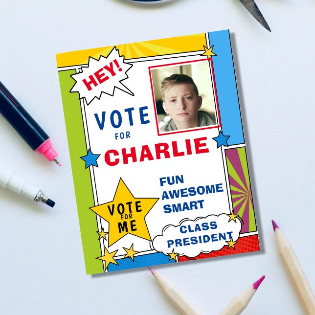 Póster Votación al estilo de cómic de dibujos animados es (Subido por el creador)