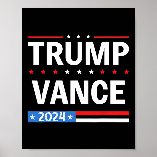 Póster Votación De Bandera 47 Trump Vance 2024 Vp Vicepre (Frente)