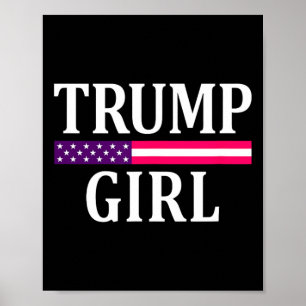 Póster Votación de cosecha barata Trump Chica Bandera Rep