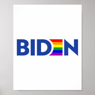 Póster Votación Joe Biden Presidente Lgbt Lgbtq Lesbian P