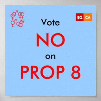 Póster Votación NO al PROP 8