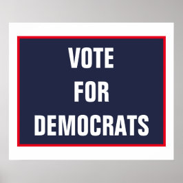 Póster Votación por las elecciones demócratas 2020
