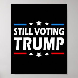 Póster Votación por Trump 2024 Hombres de bandera patriot