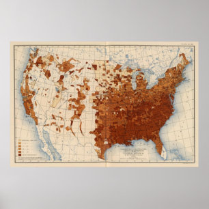 Póster Votantes del negro de los illiterates de 80