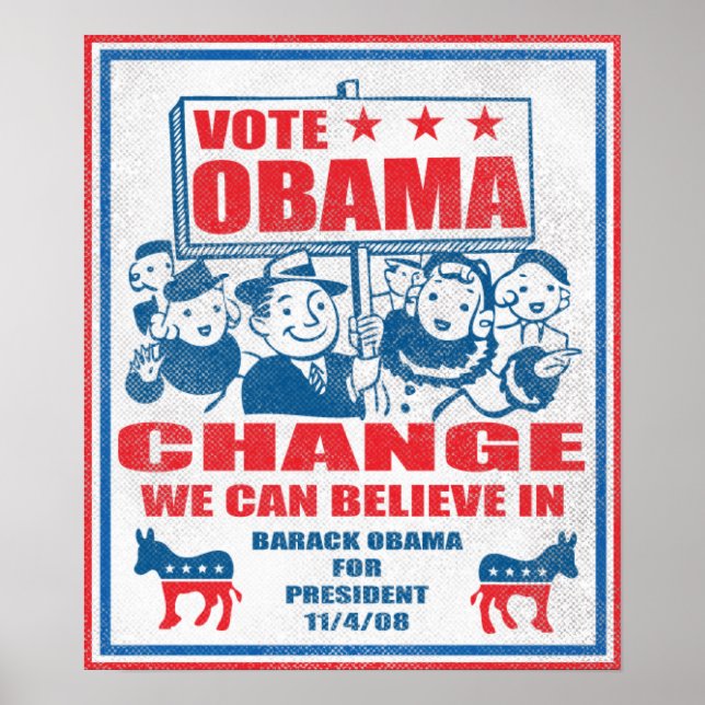 Póster Votar a Obama Poster (Frente)