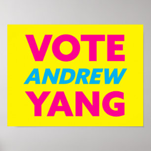 Póster Votar al amarillo del alcalde de Nueva York de And