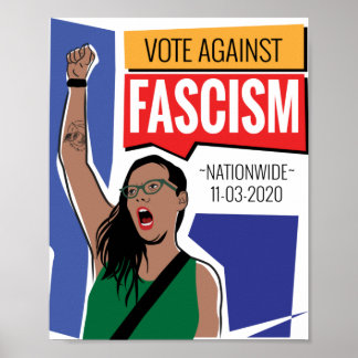 Póster Votar contra el Poster del fascismo