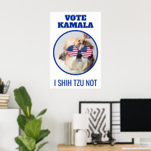 Votar Kamala Bandera de EEUU Shih Tzu No es un per