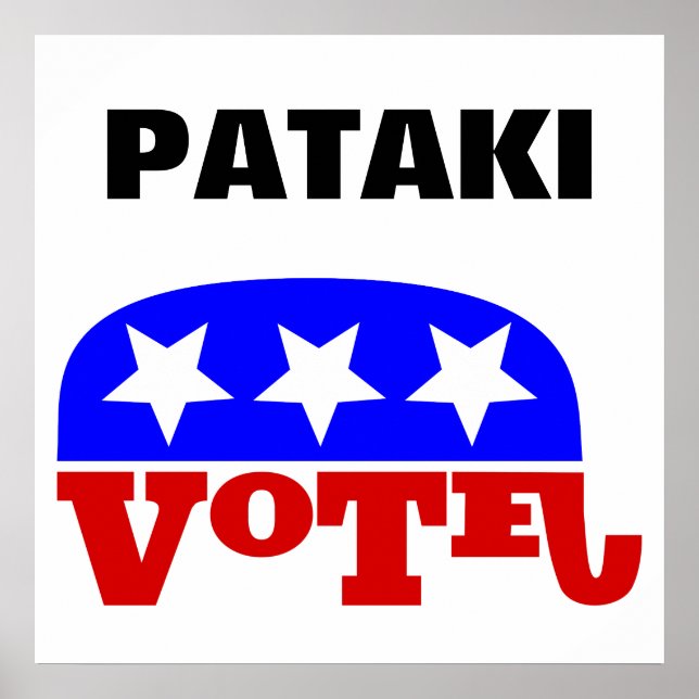 Póster Votar por el elefante republicano George Pataki (Frente)