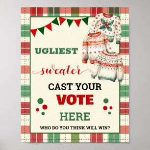 Póster Votar por el Rótulo más dulce de los Navidades más