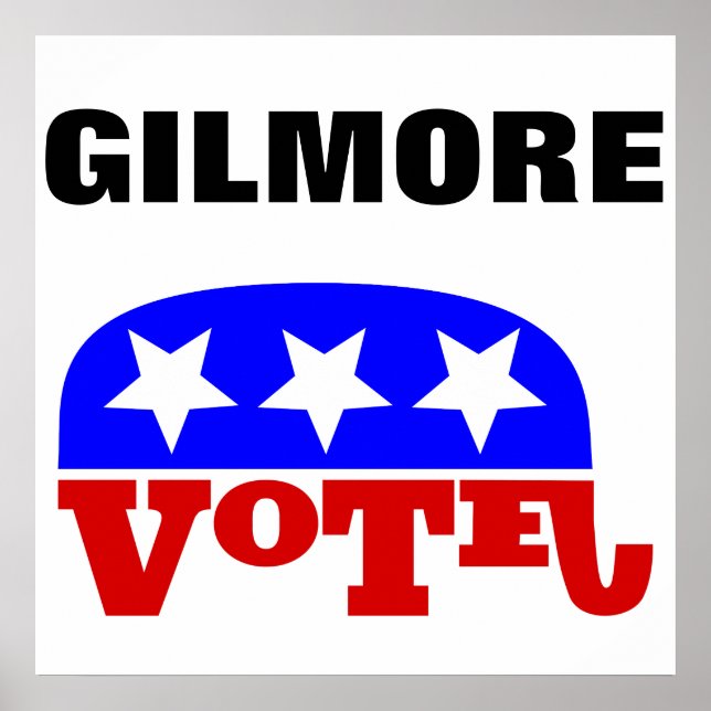 Póster Votar por Jim Gilmore Elefante Republicano (Frente)