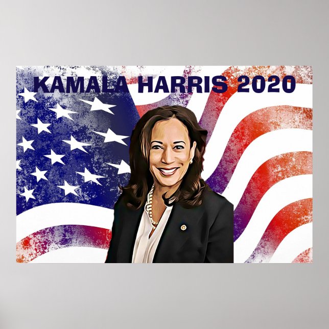 Póster Votar por Kamala Harris para las elecciones presid (Frente)