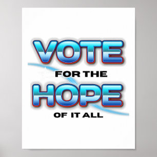 Póster Votar Por La Esperanza Kamala Harris Vote Harris W
