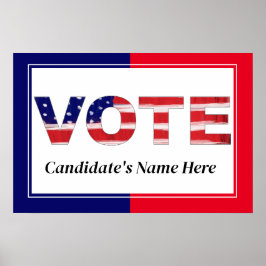 Póster Votar rojo/azul