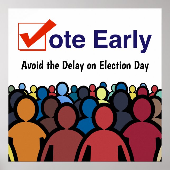 Póster Votar temprano (Frente)