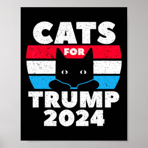 Póster Votaré gatos para el debate electoral de Trump 202