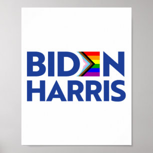 Póster Vote Biden Harris Lgbt Lgbtq Progreso Bandera del