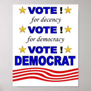 Póster Vote Democrat