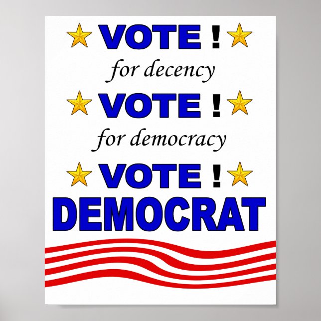 Póster Vote Democrat (Frente)
