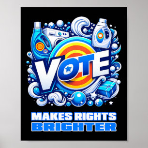Póster Vote Detergent Bright Funny Vintage 2024
