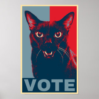 Póster VOTE, featuring Manny Halloween Cat