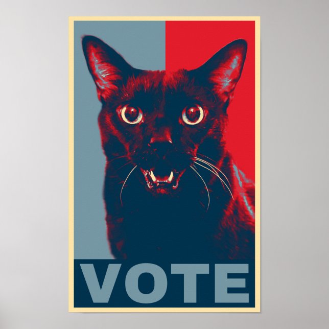 Póster VOTE, featuring Manny Halloween Cat (Frente)