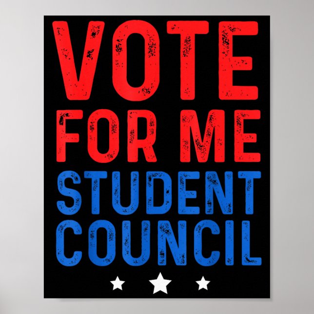 Póster Vote For Me Student Council  (Frente)