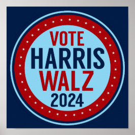 Póster Vote Harris Walz por las elecciones presidenciales