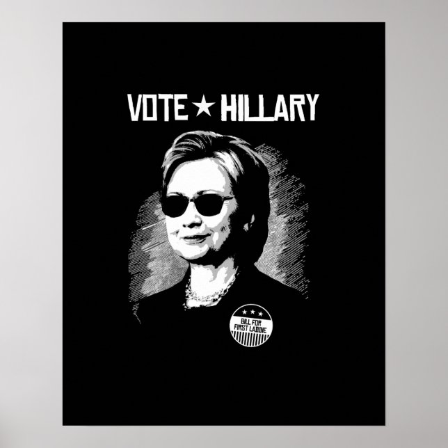 Póster Vote Hillary - Proyecto de ley para la primera dam (Frente)