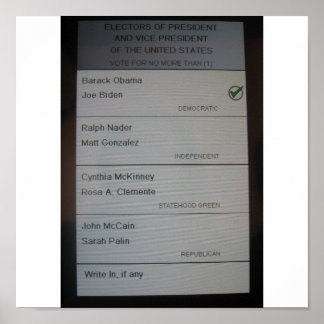 PÓSTER VOTÉ POR BARACK OBAMA