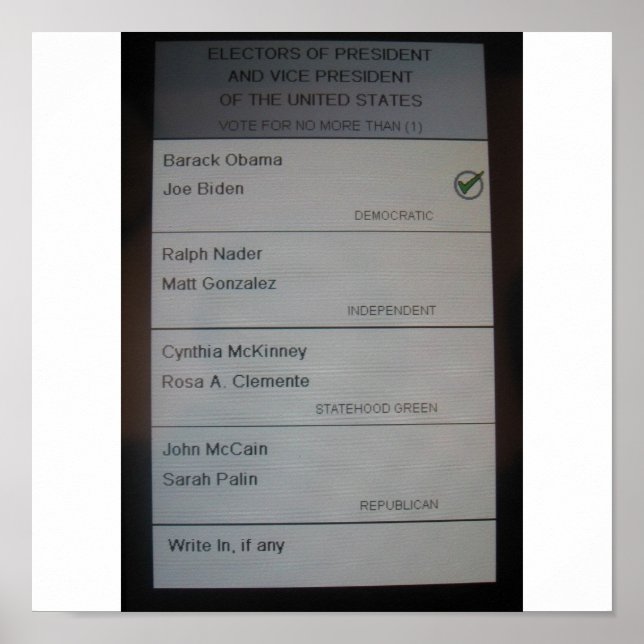 PÓSTER VOTÉ POR BARACK OBAMA (Frente)