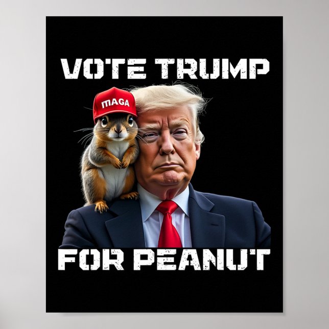 Póster Vote Trump For Peanut The Squirrel 2  (Frente)