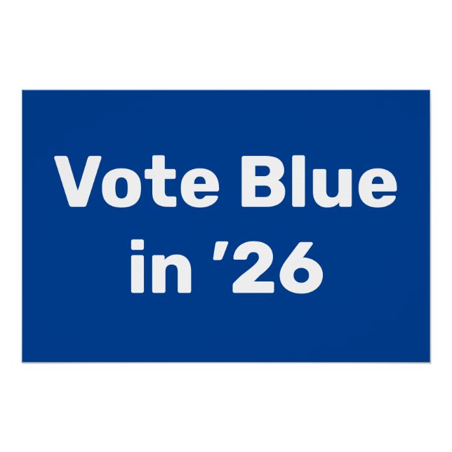 Póster Voto azul en 2026 (Anverso)