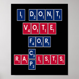Póster Voto Azul Progresista Liberal Anti Republicano Igu