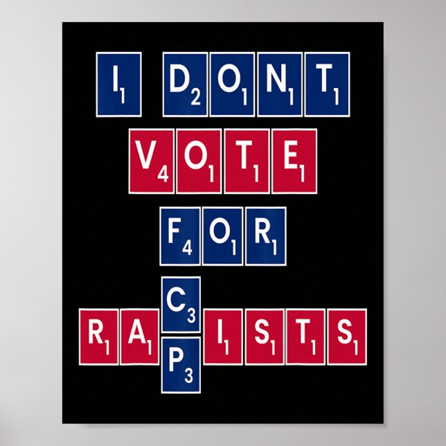 Póster Voto Azul Progresista Liberal Anti Republicano Igu (Frente)