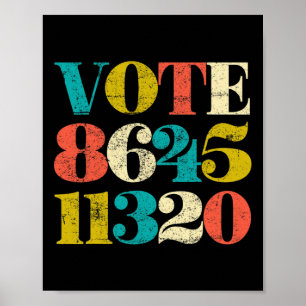 Póster Voto de color retro vintage 8645 11320 Anti Trump