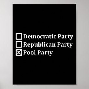 Póster Voto de Piscina del Partido Republicano Democrátic